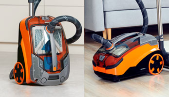 Pet&Family Parquet Pro, horizontal and vertical parking allows you to store the vacuum cleaner even in a small cupboard