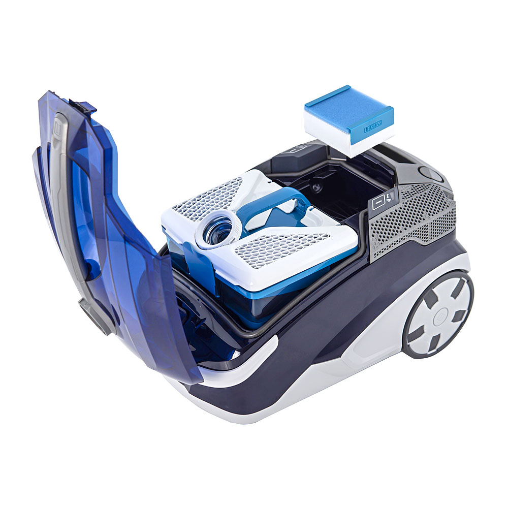 Twin XT з відкритою кришкою, AquaBOX, фільтри HEPA та моторозахисний Пилосос Twin XT з відкритою кришкою, встановлення водяного фільтра AquaBOX, фільтрів HEPA 13 та моторозахисного