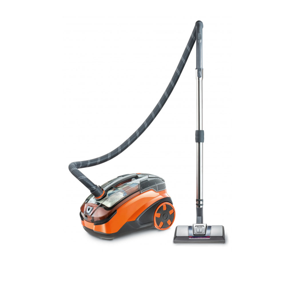 THOMAS Pet&Family Parquet Pro vacuum cleaner with attached air hose, tube and turbo brush for cleaning pet hair 